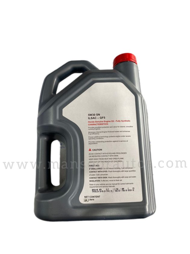 Engine Oil 5W-30 SN- Honda Genuine 3.7L - Image 2