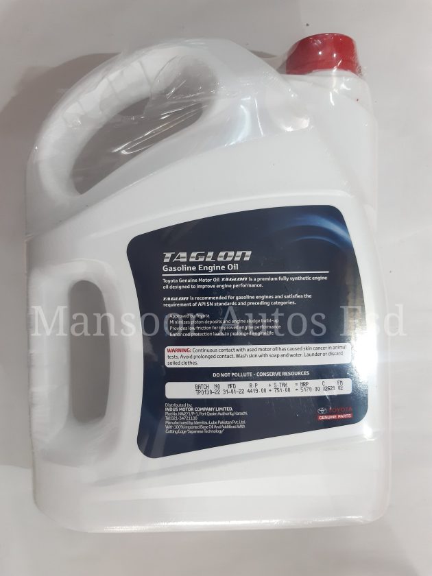 Engine Oil 5w-50 TOYOTA TAGLON - 4 LTRs - Image 3