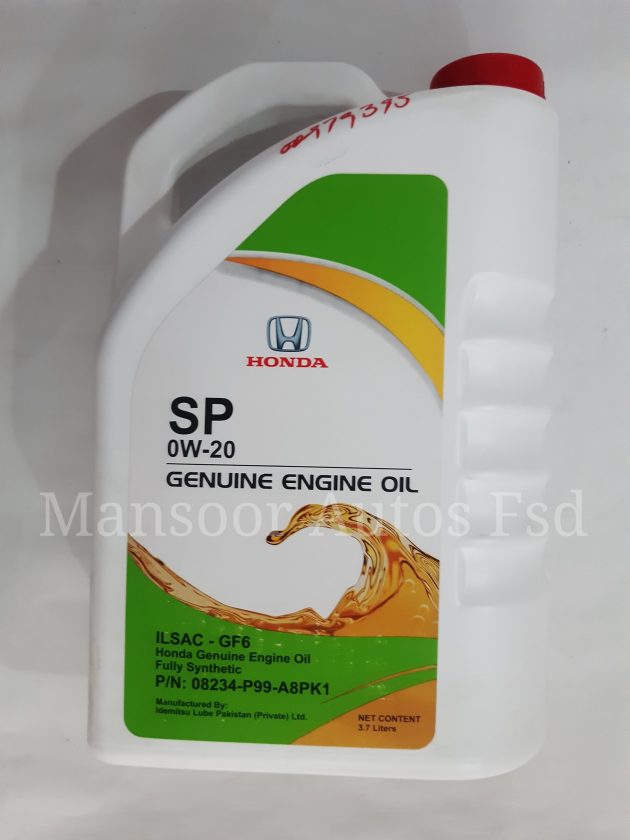 Engine Oil 0W-20 SP 3.7 Ltrs- Honda Genuine