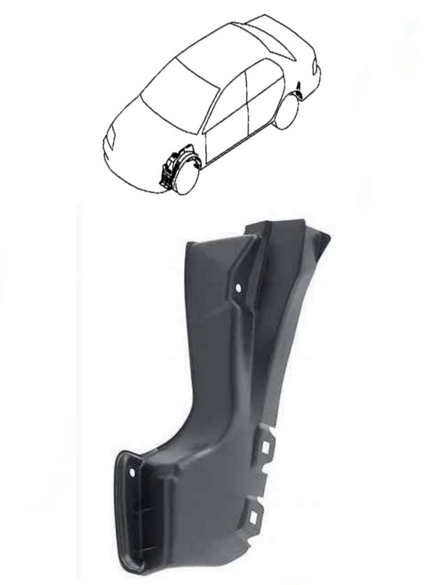 Fender Shield Rear -LH-Lancer 2004-12 - Image 3