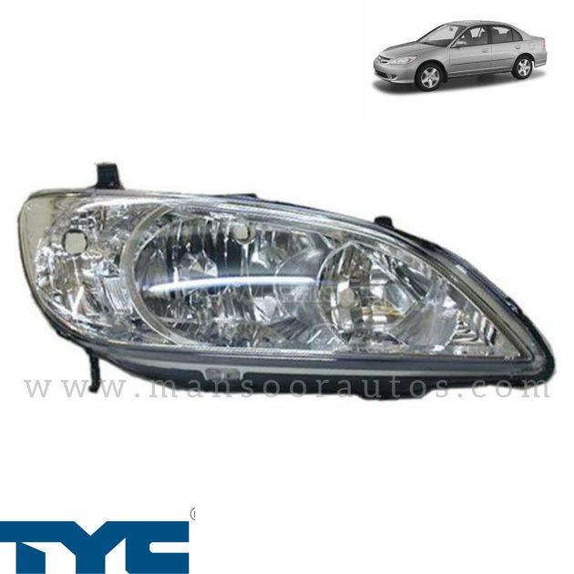 Head Light RH Honda Civic 2004-06 - TYC TAIWAN