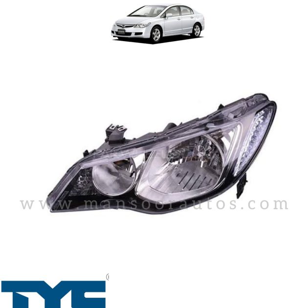 Head Light Honda Civic Reborn 2006-12 - TYC TAIWAN