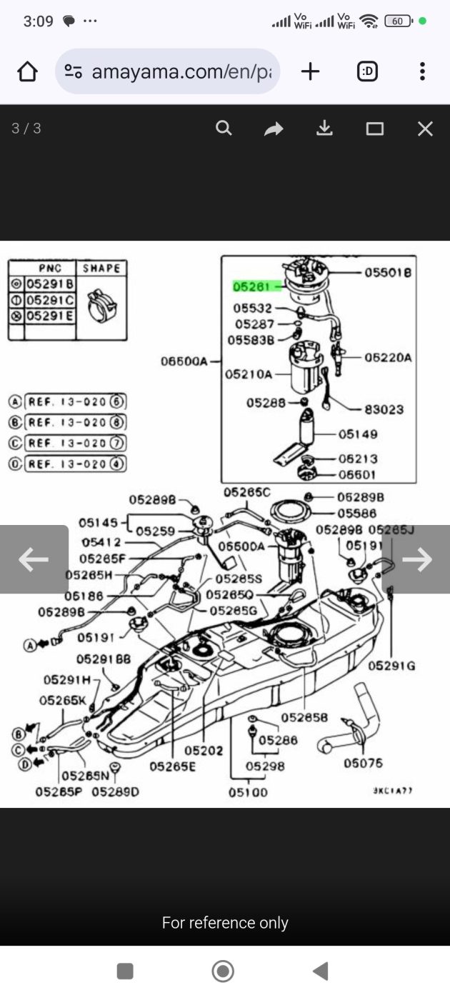 Fuel Filter Packing Lancer 2003-08 - Genuine - Image 2